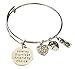 Sister by Marriage Friend by Choice Bracelet – Silver Bangle with Love, Crystal Heart, and Infinity Charms – Gift for Sister-in-Law