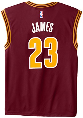 NBA Cleveland Cavaliers LeBron James #23 Men's Stretch Replica Jersey, Large, Maroon