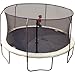 Machrus Upper Bounce Trampoline Net - Trampoline Safety Net Fits 14 ft Round Trampolines Using 6 Curved Poles and Top Ring - Installs Inside of Frame - Black