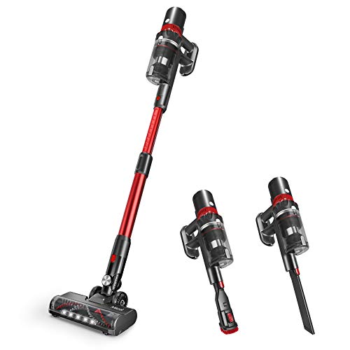 Micol 27000Pa Cordless Vacuum Cleaner, 350W Brushless Motor Stick Vacuum, Up to 45 Minutes Runtime Detachable Battery, 4…