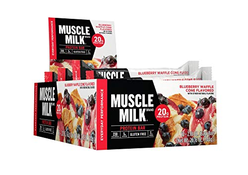 Muscle Milk Protein Bar, Blueberry Waffle Cone, 20g Protein, 12 count