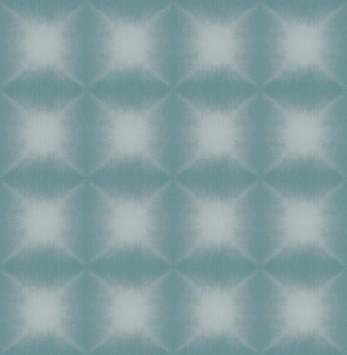 Kenneth James 2671-22435 Echo Teal Geometric Wallpaper, Emerald