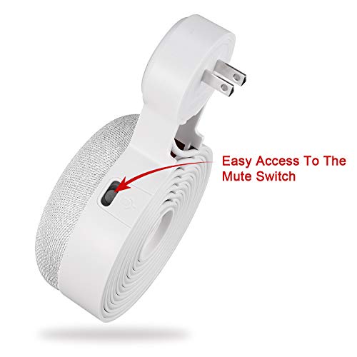 Google Home Mini Wall Mount Holder, Caremoo Space-Saving Design AC Outlet Mount, Perfect Cord Management for Google Home Mini Voice Assistant (White) - Thumbnail 3