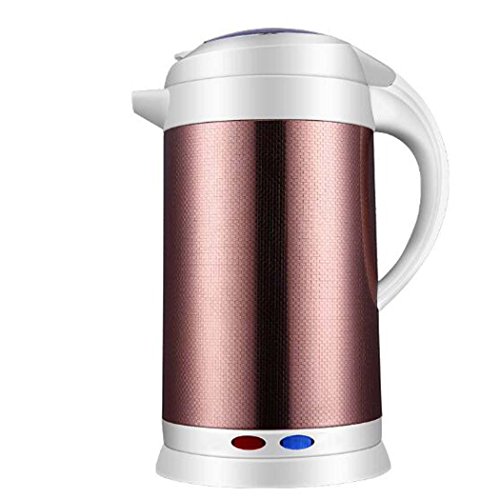 Electric Kettle Stainless Steel Blue Pink Dark Pink Orange Double Anti-Hot 1200W 1.0L Automatic Power Off Insulation Home Travel Electric Kettles,Gold