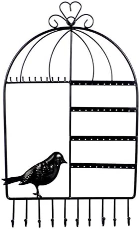 Hunter Garden Crafts Birdcage Jewelry Organizer Wall Mount Hanging Earring Necklace Holder