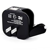 Touchshop Compact 2-in-1 Car & Home Charger Portable Travel Charger with Foldable AC Wall / DC Car Plug and Dual Smart USB