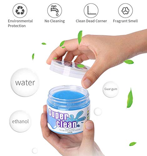 Sendida Car Cleaning Putty Detailing Glue - Auto Interior Cleaner Kit Gel Putty Slime Detailing Mud Dust Set for PC Tablet Laptop Keyboards Car Vents Cleaner Goop