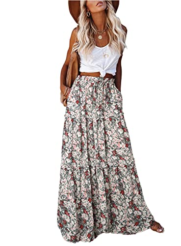 EARKOHA Women's Elastic High Waist A Line Flowy