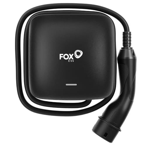 FoxESS Wallbox Type 2 7.3 kW Single Phase 230 V, Adjustable Charging Current 6-32 A, App Control via Wi-Fi, Degree of Protection IP55 & IK08, Dynamic Load Management