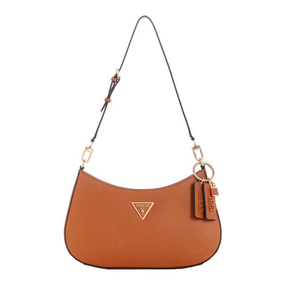 GUESS Noelle Top Zip Shoulder Bag, Light Cognac