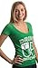 Drink Up, Bitches! | Funny St. Patrick's (Paddy) Day Women's Green Deep V-Neck-DeepV,S