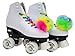 NEW! Epic Allure Twilight High-Top Quad Roller Skates w/ Rainbow Twilight LED Light Up Wheels & Pom Poms