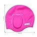 IWAMEE Swim Cap Silicone for Swimmers Man Wommen with lang or short Hair Pink