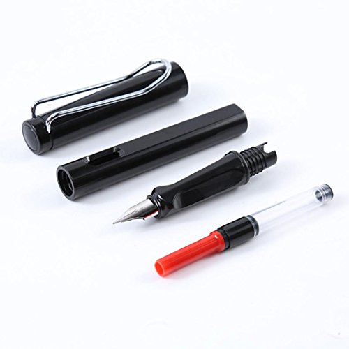 Yeefant Luxury Fountain Pen, 7 Colors Modern Classic Limited Edition Plastic Rod Extra Fine Nib 0.38mm Students Practicing Word,Executive Fountain Pens Set,Business Gift Pen,Calligraphy,White