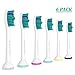 Bobohome Sonicare Toothbrush Heads Replacement for Philips Sonic Care Series Electric Tooth Brush DiamondClean, FlexCare, HealthyWhite, Gum Health with Cap Cover (6 Pack)