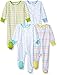 Onesies Brand baby girls 4-pack 'N Play Footies Multi Pack and Toddler Sleepers, Clouds, 3-6 Months US