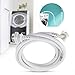Eboxer Washing Machine Hoses, Burst Proof Washing Machine Water Inlet Hose, Washer Pipe with Connectors, White (/118.11in)