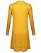 BIADANI Women Long Sleeve Classic Lightweight Open Front Jersey Cardigan, Colmf009_mustard, XX-Large