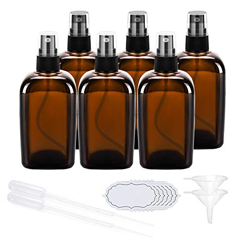 ULG Amber Fine Mist Sprayer Empty Refillable Essential Oils Perfume Cologne Atomizer (Medium-50ml)