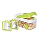 Adoric Life Vegetable Chopper,No-Mess Vegetable Fruit Dicer, Kitchen Cutter with 3 Interchangeable Blades Set & Food Container & Cleaning Brush for Onion, Vegetable and Fruit