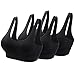 MIRITY Padded Sports Bras for Women Freedom Seamless Spandex Yoga Bra Color Black Size 2XL
