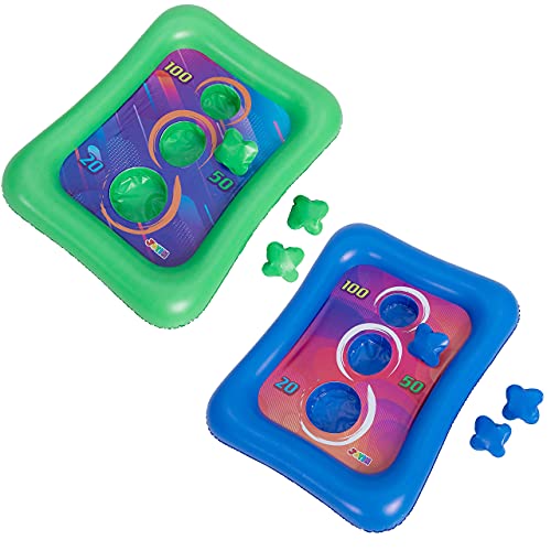 Inflatable Pool Toss Games Floating Cornhole Toss Set CornToss Board