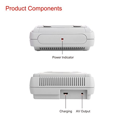 Yuegoo Family Classic Game Consoles, Childhood Retro Game Console Built-in 557 TV Video Games, with Dual Wireless Controllers. (White)