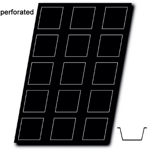 Silform Perforated Mat, Square Bun 3-11/16