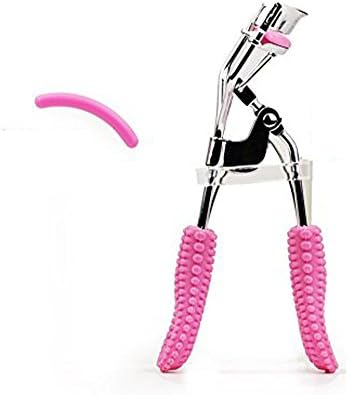 Eyelash Curler - The Best Lash Curling Tool Set with Pink Refill Pad and a Travel Bag,No Pinch Design for Eye Safety &amp; Stunning Eyelashes (Pink)