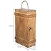 MyGift 2-Bottle Rustic Wood Wine Display Carrier, Storage Box with Rope Handle