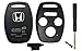 Arruweer NO Cut Replacement Key Fob Shell Case fit for Honda 2003-2012 Accord Ridgeline Civic CR-V Polit Key Fob Cover Housing 4 Buttons (Only Casing) (3+1 Button)