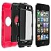Importer520 (TM) 3-Piece Deluxe Hybrid Premium Rugged Hard Soft Case Skin Cover for Apple iPod Touch 4G, 4th Generation, 4th Gen 8GB / 32GB / 64GB - Red/Black