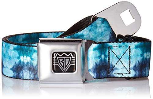 Seatbelt Belt - Tie Dye Reflection Turquoise Blues X-LARGE