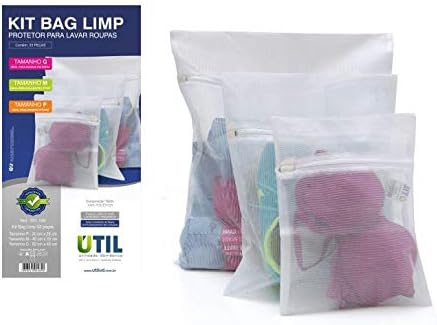 Kit 3 Sacos Protetor Para Lavar Roupas Bag Limp Tamanho P - M - G