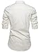 NEARKIN (NKNKN350) Beloved Men Henley Neck Long Sleeve Daily Look Linen Shirts IVORY US S(Tag size S)