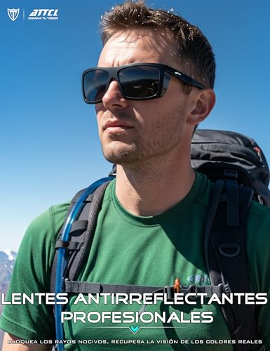 ATTCL - Lentes de sol polarizados deportivos para hombres y mujeres, para ciclismo, conducción, pesca, 100% protección contra los rayos ultravioleta