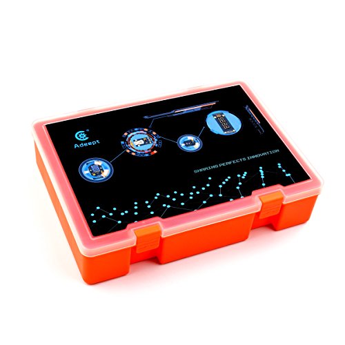 Adeept 46 Modules Ultimate Sensor Kit for Raspberry Pi 3,2 B/B+, BMP180, DHT11, with C and Python Code, 150 Pages PDF Guidebook