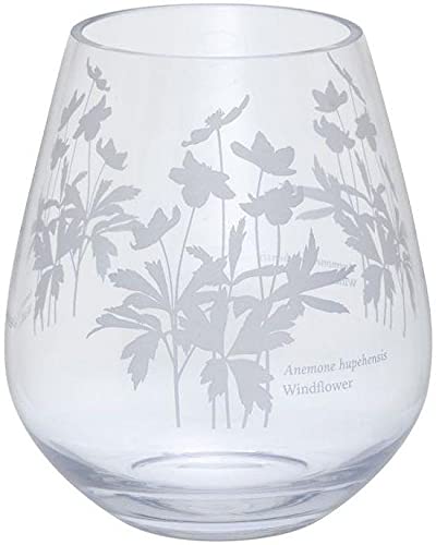 Dartington crystal Bloom Wide Windflower Vase | Decorated Flower vase