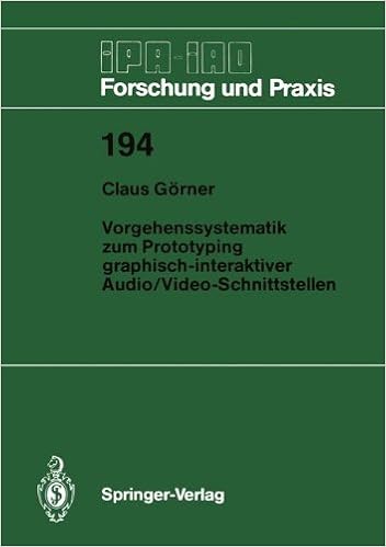 Vorgehenssystematik Zum Prototyping Graphisch Interaktiver -