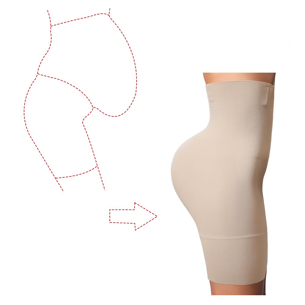 Photo 1 of Seamless High Waist Shaping Panties Slimming Tummy Control Waist Trainer Body Shaper Shapewear For Women's Sheath Flat Belly Woman Briefs Butt Lifter (US, Alpha, Medium, Regular, Regular, Beige)