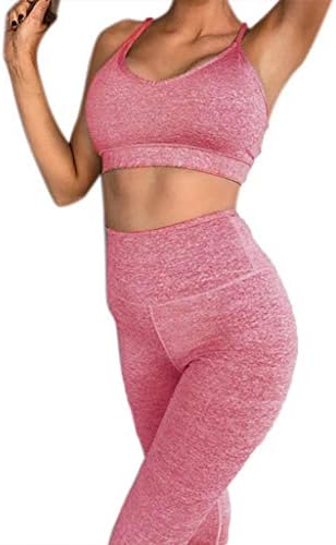 Zackate Womens Casual Yoga Vest Trousers Sets Running Bra and Pants Gym Workout Fitness Active Sport Wear