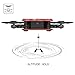 Hobbylane Altitude Hold Folding Drone with FPV Camera Live Video, Flexible Foldable Aerofoils Quadcopter with Mobile Phone App Wifi Control, Gravity Sensor RTF Helicopter Toys for Adults (Red)