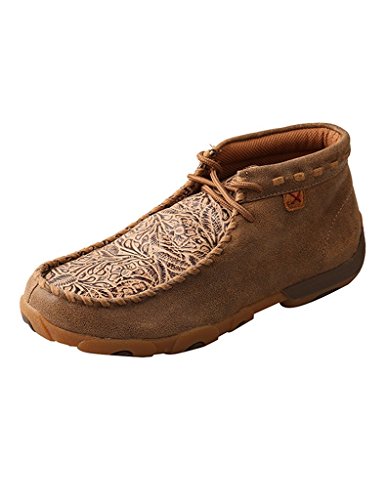 Twisted X Womens Driving Moccasins, Bomber/Nude Print, Size 6
