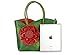 VANILLACHOCOLATE Women 3D Flower Seris PU Leather Tote Bag (Large, Green)