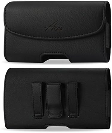 AGOZ for ZTE Blade Vantage 2, ZTE Majesty Pro Plus Z899VL, Majesty Pro LTE Z799VL Z798BL, Premium Leather Pouch Case Holster with Belt Clip & Belt Loops (Fits with A Cover)