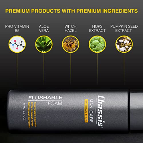 Chassis Flushable Foam, AllNew Moisturizing Toilet Paper Spray, Wet