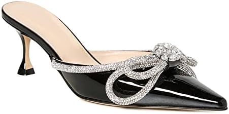 Lnsshee Women's Closed Pointed Toe Pumps Glitter Rhinestone Backless Heels  Bowknot Low Kitten Heeled Sandals Wedding Summer Dress Shoes price in Saudi  Arabia | Amazon Saudi Arabia | kanbkam