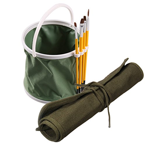 MS.CLEO Art Brush Canvas Holder Bag Oil Paint Carrying Case with a Free