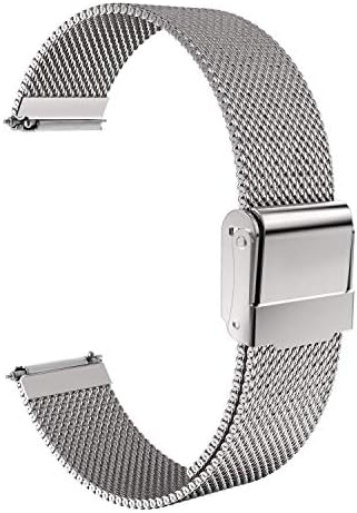WATORY For Daniel Wellington 36mm Straps, 18mm Quick Release Milanese Loop Stainless Steel Replacement Watch Band Strap for Withings Activité Nokia Steel HR 36mm/ Huawei Watch/Daniel Wellington 36mm