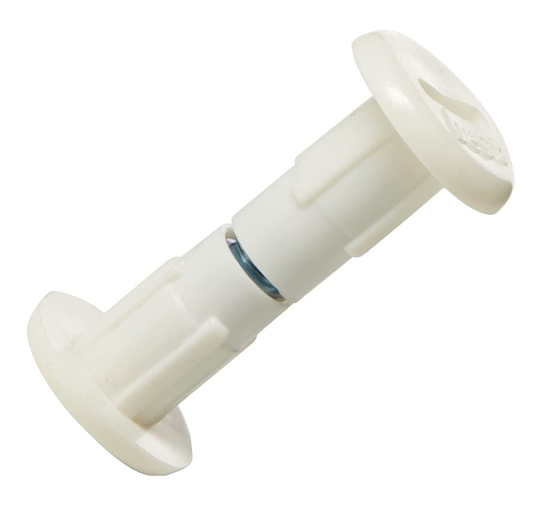 Merriway BH07337 (100 Pcs) Cabinet Connector Binding Post Jointing Screws, White 27 mm To 32 mm - Pack of 100 Pieces